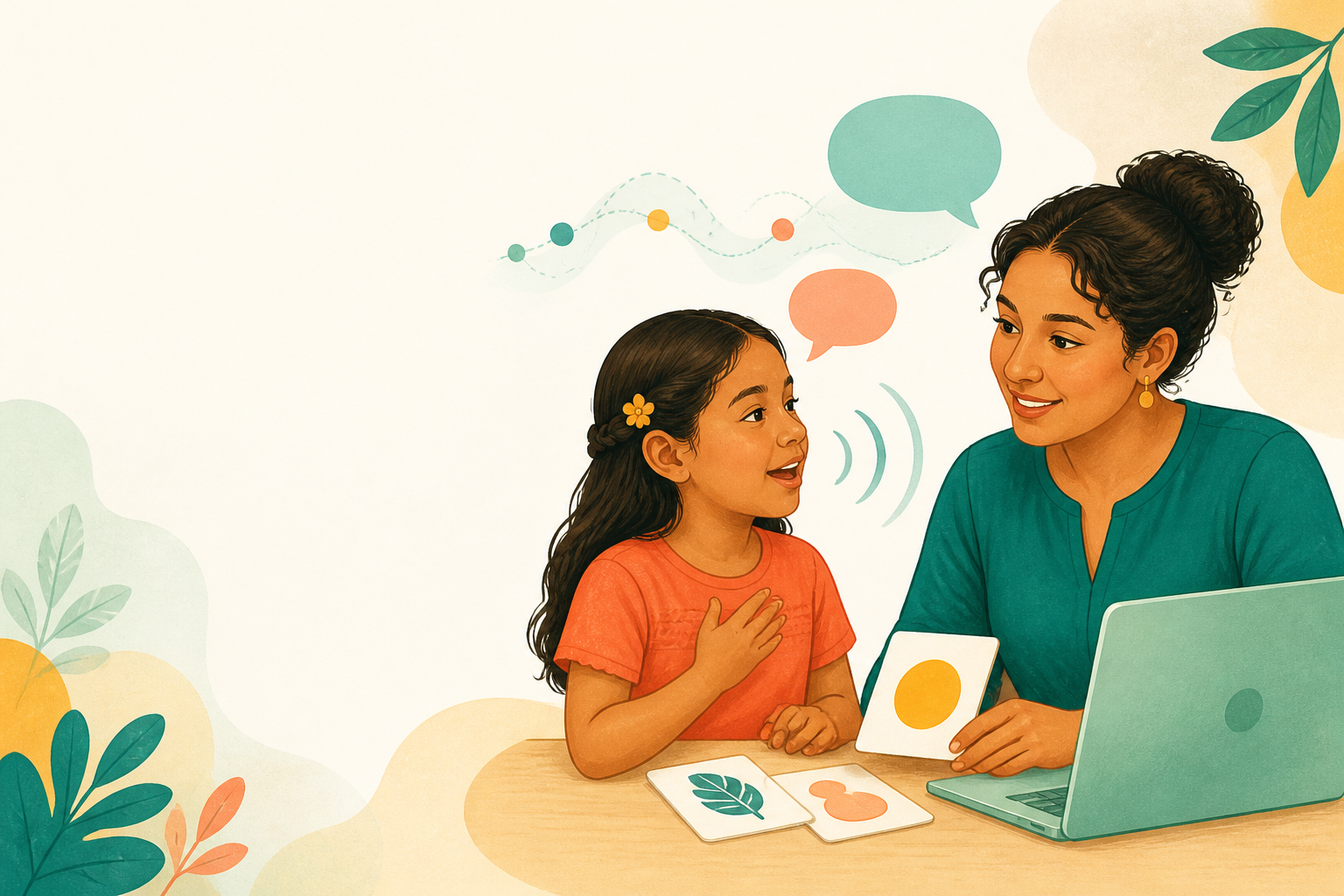 Ilustración de pronunciación guiada